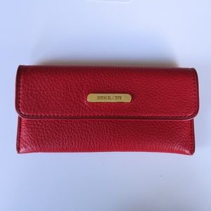 Michael Kors Red Pebbled Leather Wallet